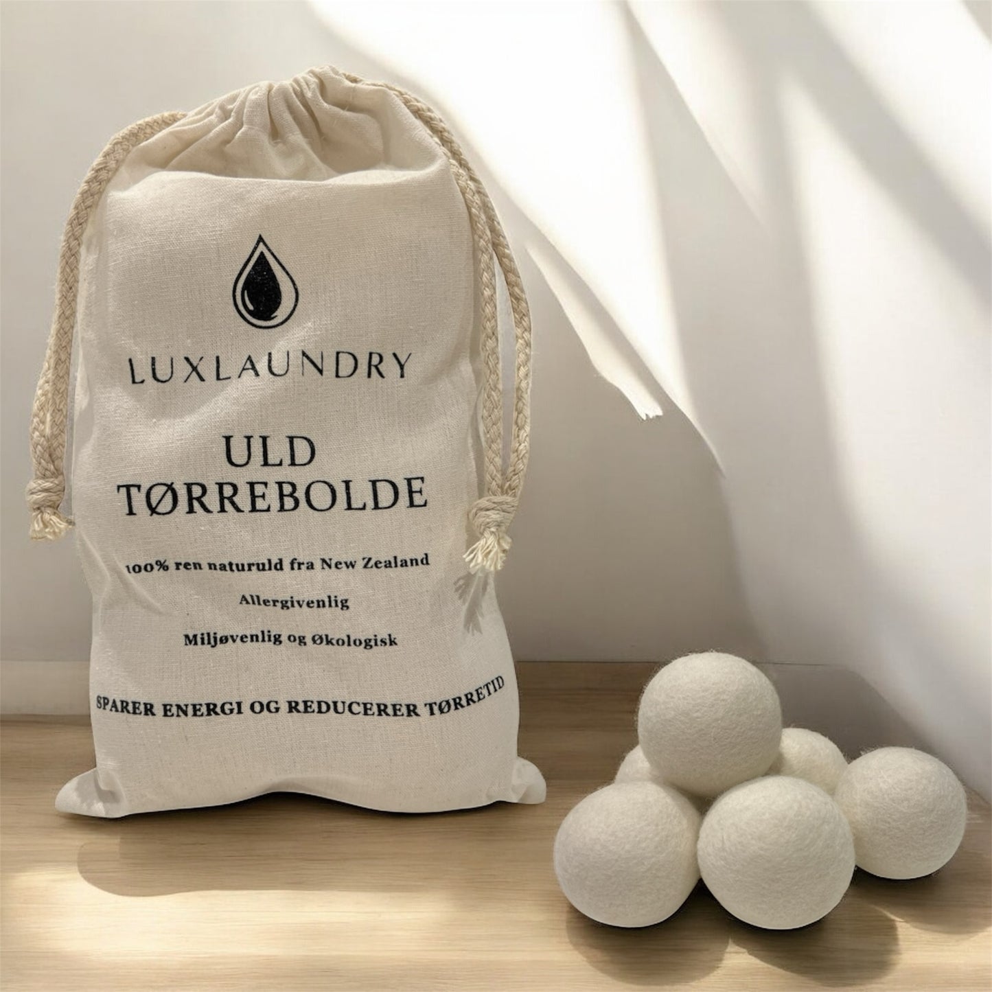 Uldtørrebolde (6 stk) – 100% uld